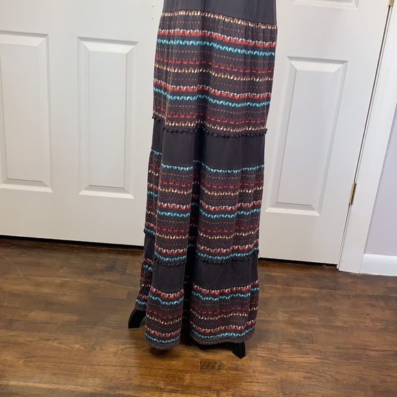 Free People tiered pom pom maxi dress S - Picture 4 of 10